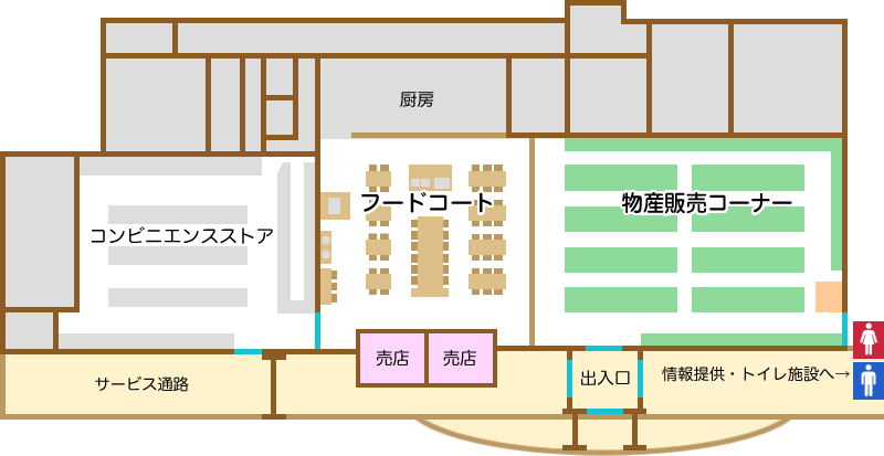 道の駅　三滝堂の全体図