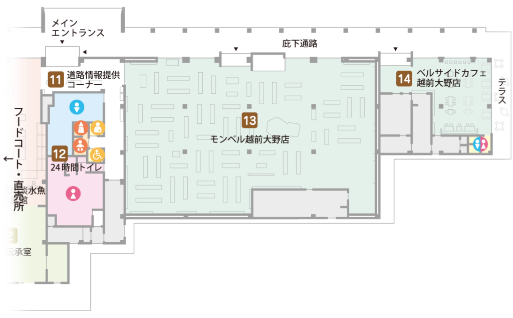 道の駅「越前おおの荒島の郷」平面図２