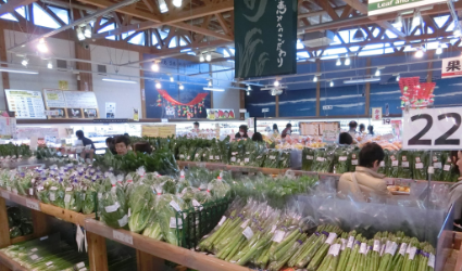 道の駅むなかたの物産直売所の野菜