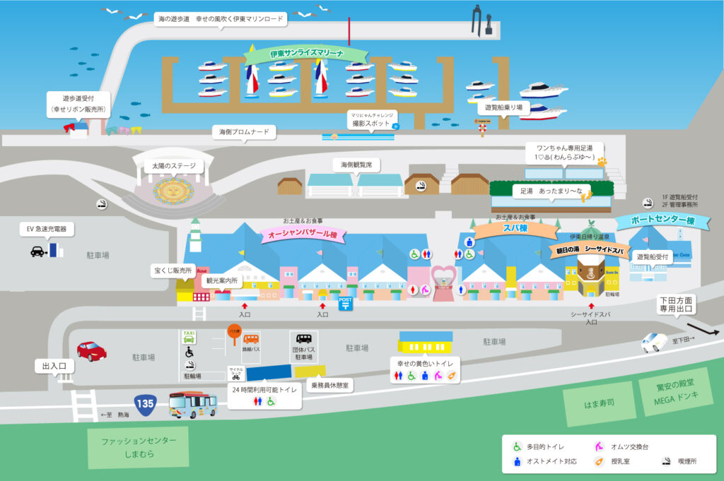 道の駅　伊東マリンタウンの平面図