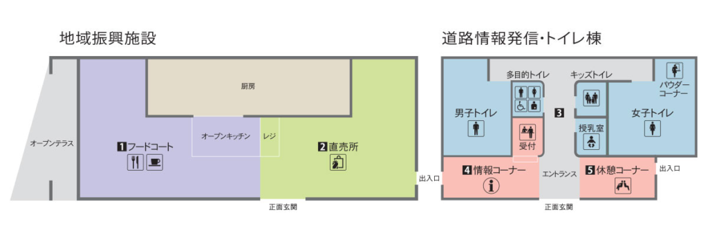 道の駅 たいじの案内図