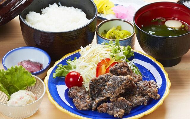 道の駅 たいじの竜田揚げ定食