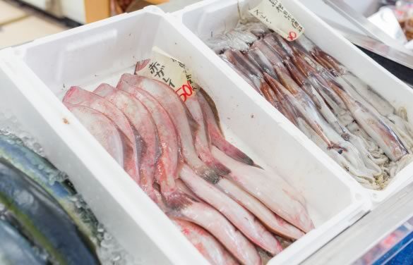 道の駅 あらエッサの海産物直売所「やすぎ魚々市」の鮮魚