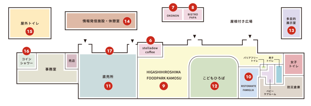 道の駅 西条のん太の酒蔵のフロア案内