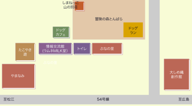 道の駅 とんばらの施設図