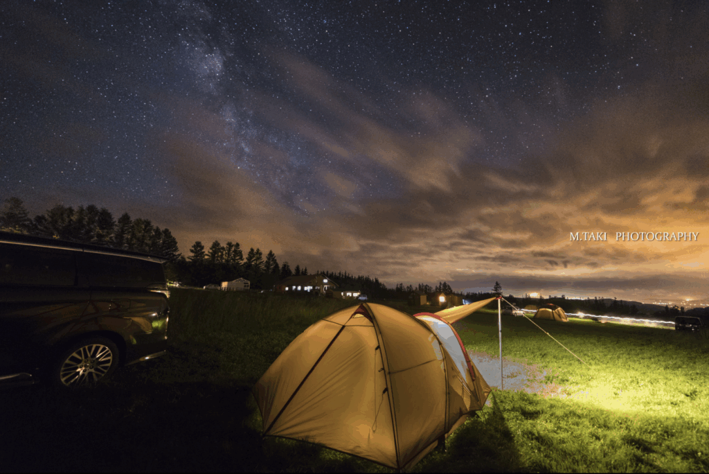 星に手のとどく丘キャンプ場星空